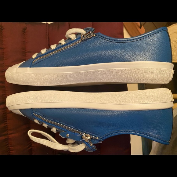 COACH EMPIRE ZIPPERED SNEAKERS ROYAL BLUE SIZE 8.5 EXCELLENT CONDITION - Picture 9 of 11